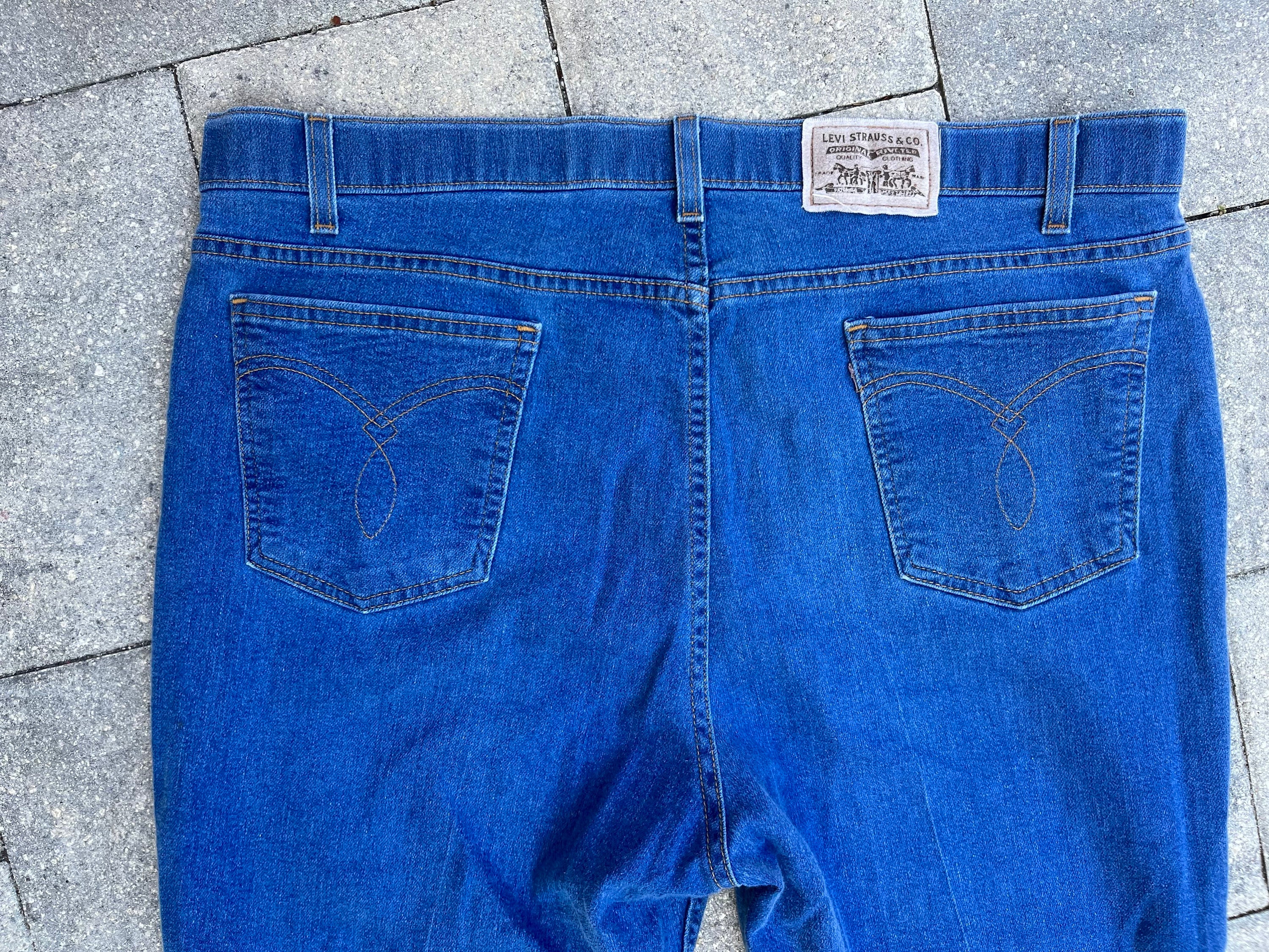 Levis Genuine Vintage 1980s Bootcut Jeans Denim- Size 38x34 - Etsy
