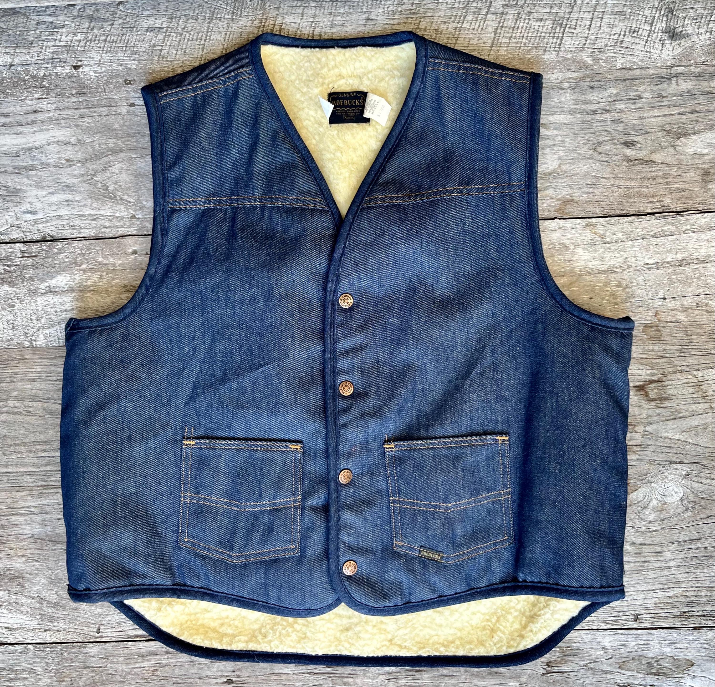 Veste En Jean Roebucks 12 Gauge - Taille L, Denim, Vintage Années 70, Occasion Très Bon état
