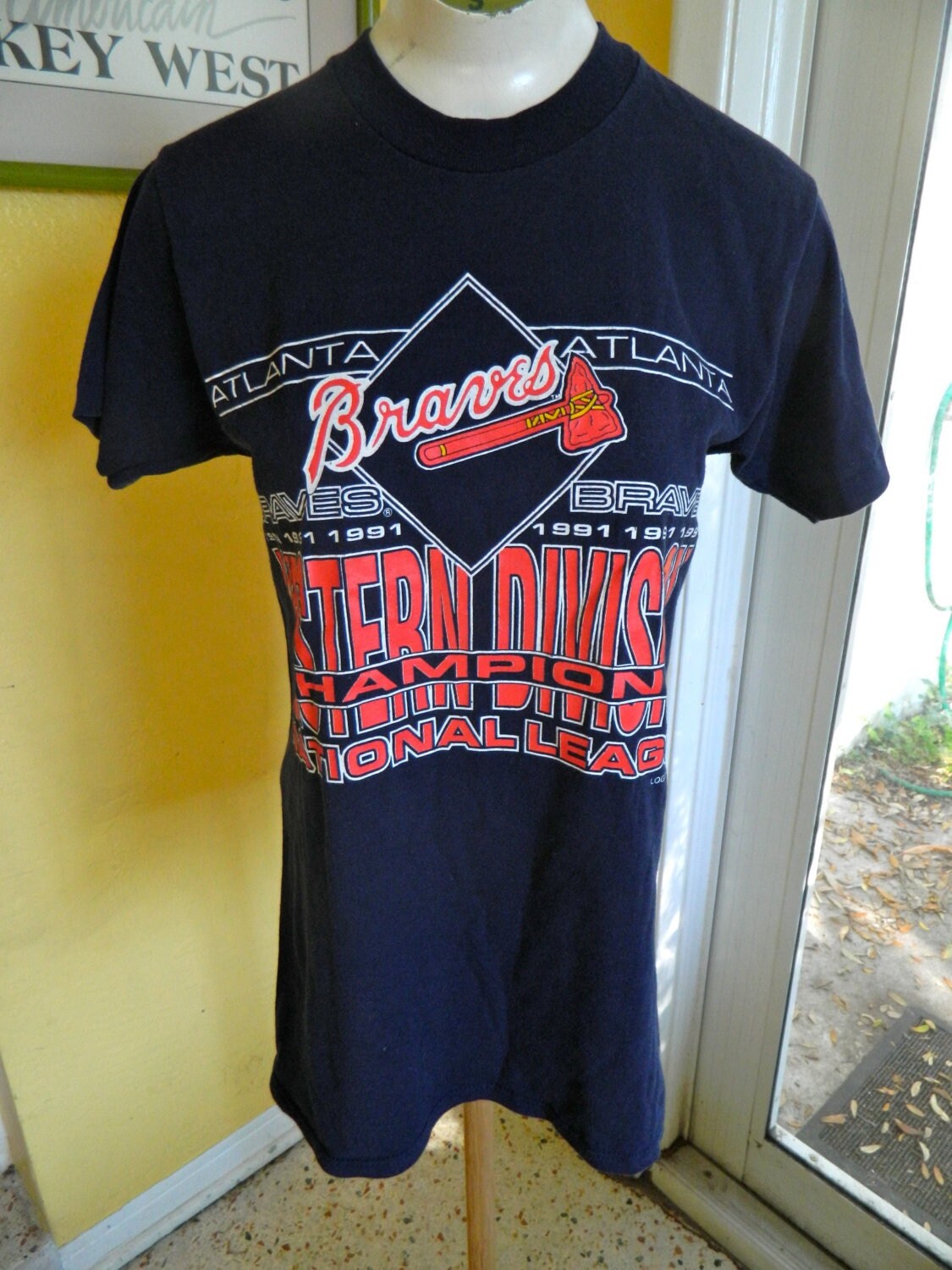 Rare Vintage Atlanta Braves The Miracle Team Tomahawk Chop T Shirt
