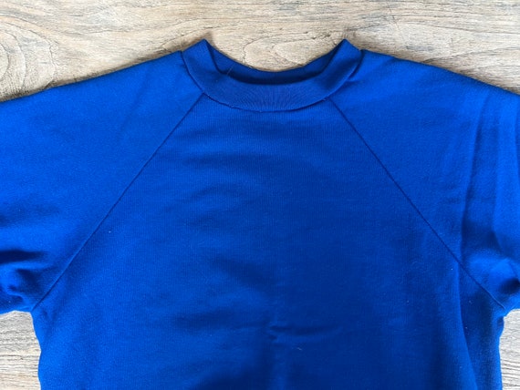 1980s soft royal blue plain 1980s blank vintage s… - image 2