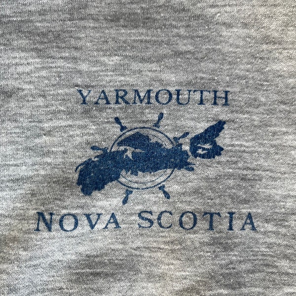 Yarmouth Nova Scotia vintage 1980s sudadera súper suave - tamaño gris pequeño