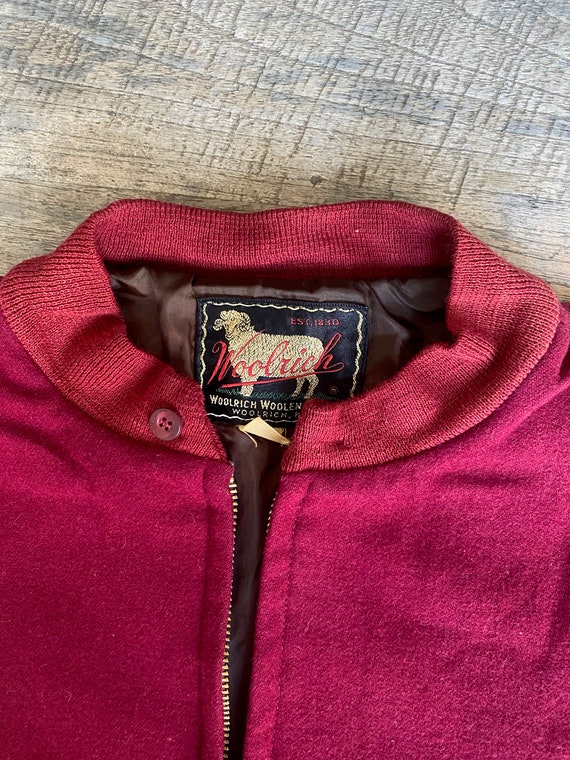 Woolrich 1950s genuine vintage wool jacket - burg… - image 3