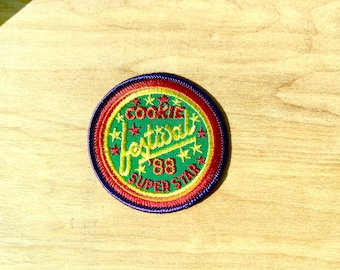 1988 Cookie Festival Super Star genuine vintage patch - size 3" round