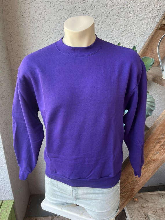 Jerzees purple 1980s blank vintage sweatshirt - size … - Gem