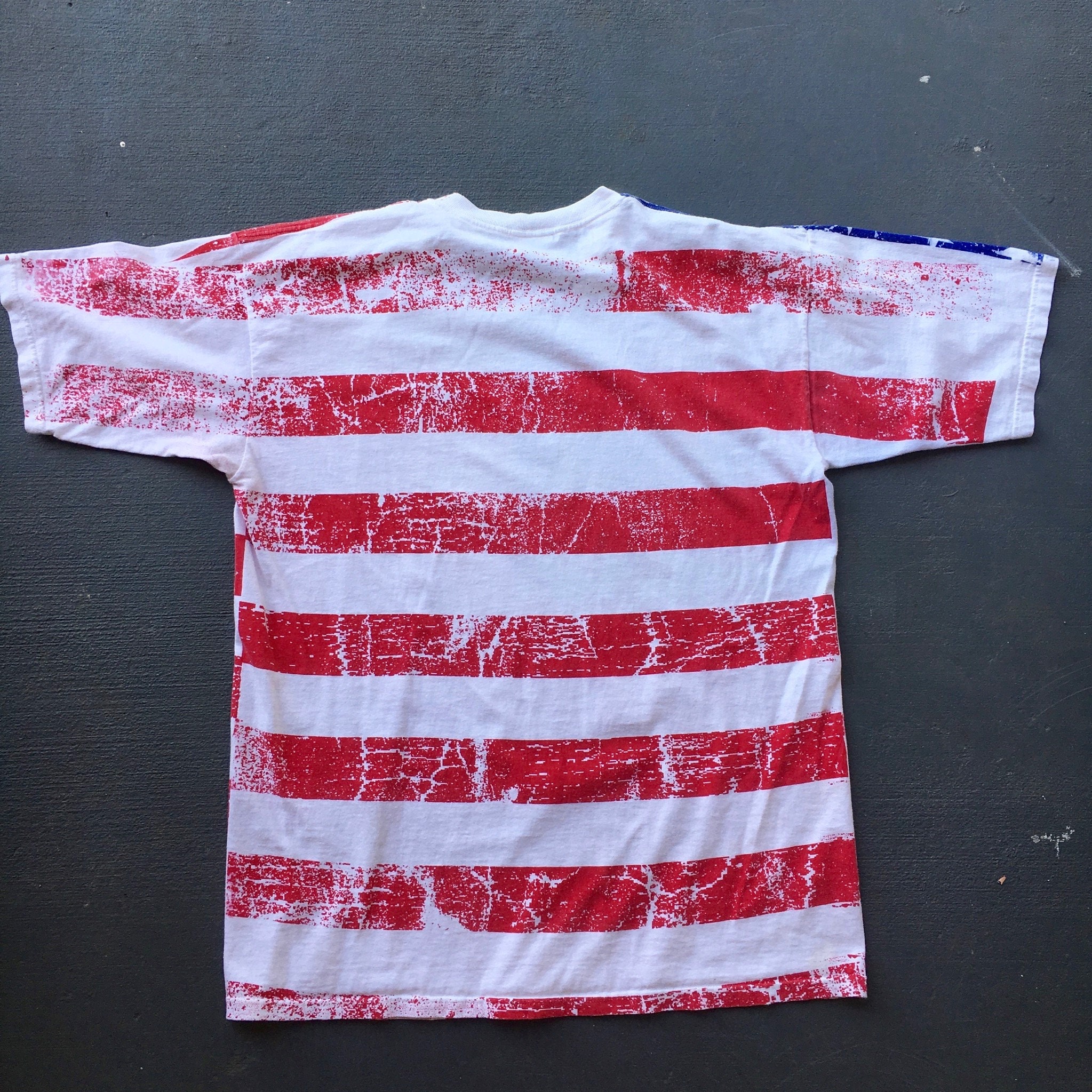 American Flag 1980s Vintage Tee Shirt Size XL - Etsy