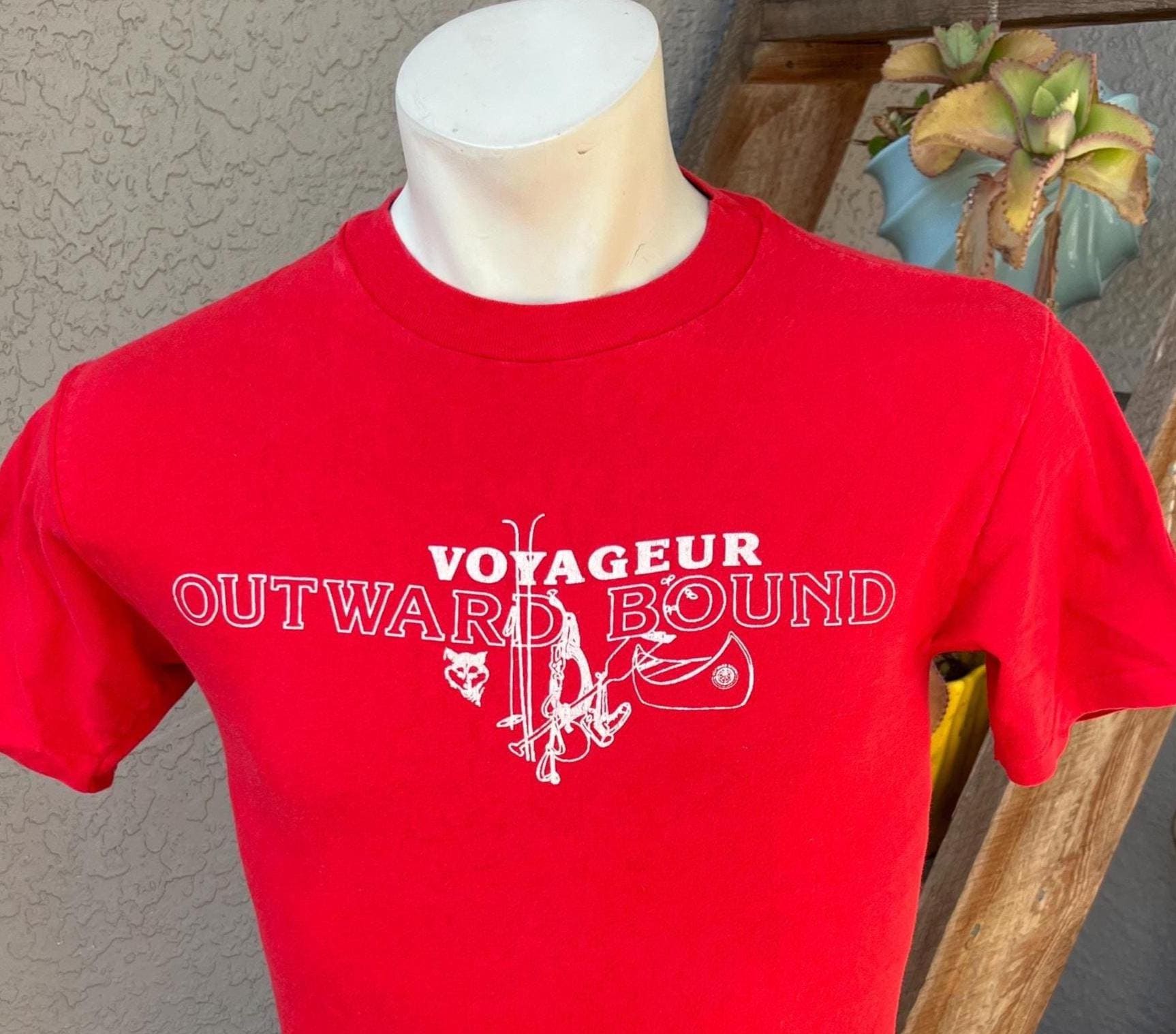 Voyageur Outward Bound 1980s Vintage Hanes Beefy T-shirt Size