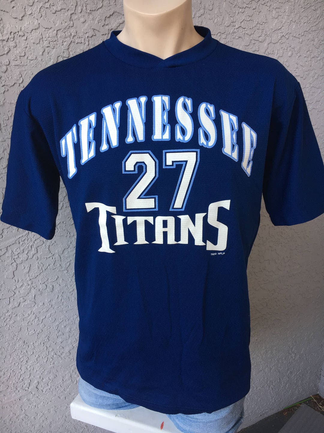 VINTAGE Logo Athletic Adult Mens XL Eddie George Tennessee Titans Jersey  T-Shirt