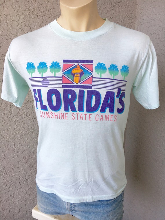 Florida Sunshine State Games 1980s vintage tee shi