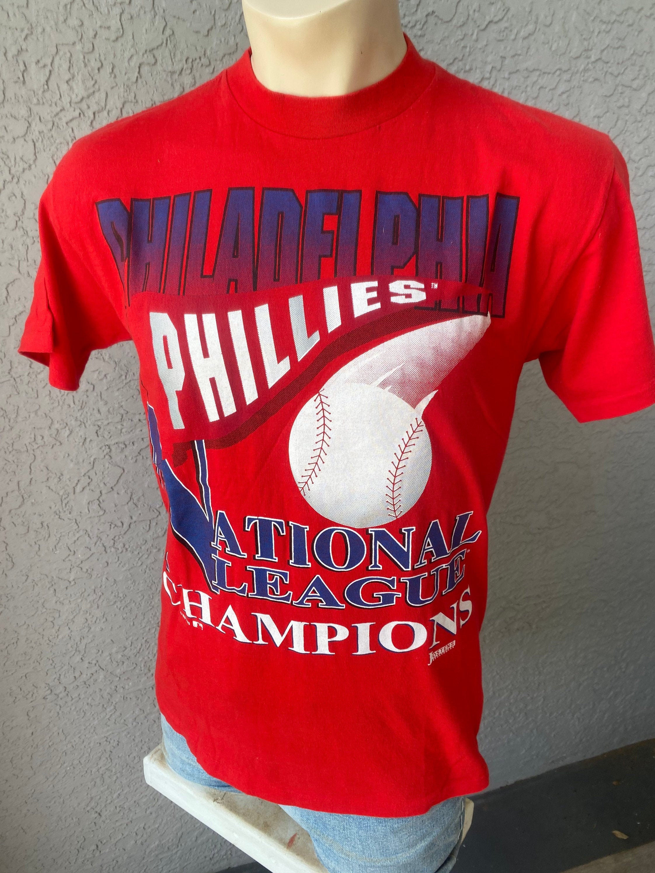 Philadelphia Phillies Stitched Baseball 3/4 Red Sleeve Raglan Unisex L