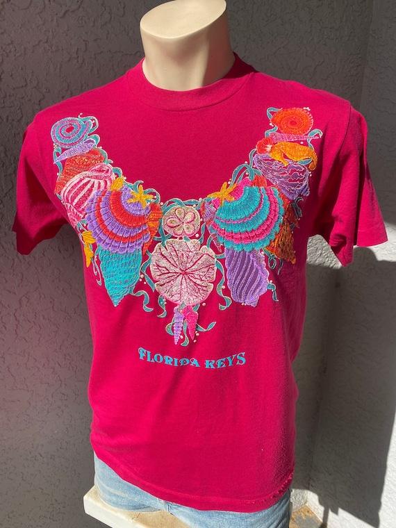 Florida Keys 1980s vintage tee shirt - vibrant she