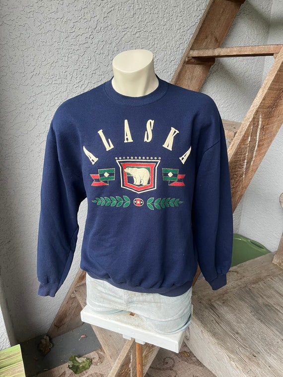 Alaska 1990s vintage super soft sweatshirt - midni