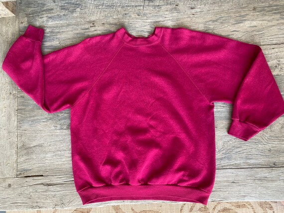 Raspberry wine 1990s blank vintage sweatshirt - s… - image 1