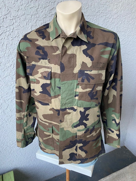 Jungle camouflage 1980s vintage military jacket o… - image 6