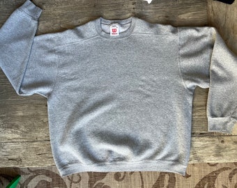 Soft 1990s vintage Wilson plain gray sweatshirt - size extra large