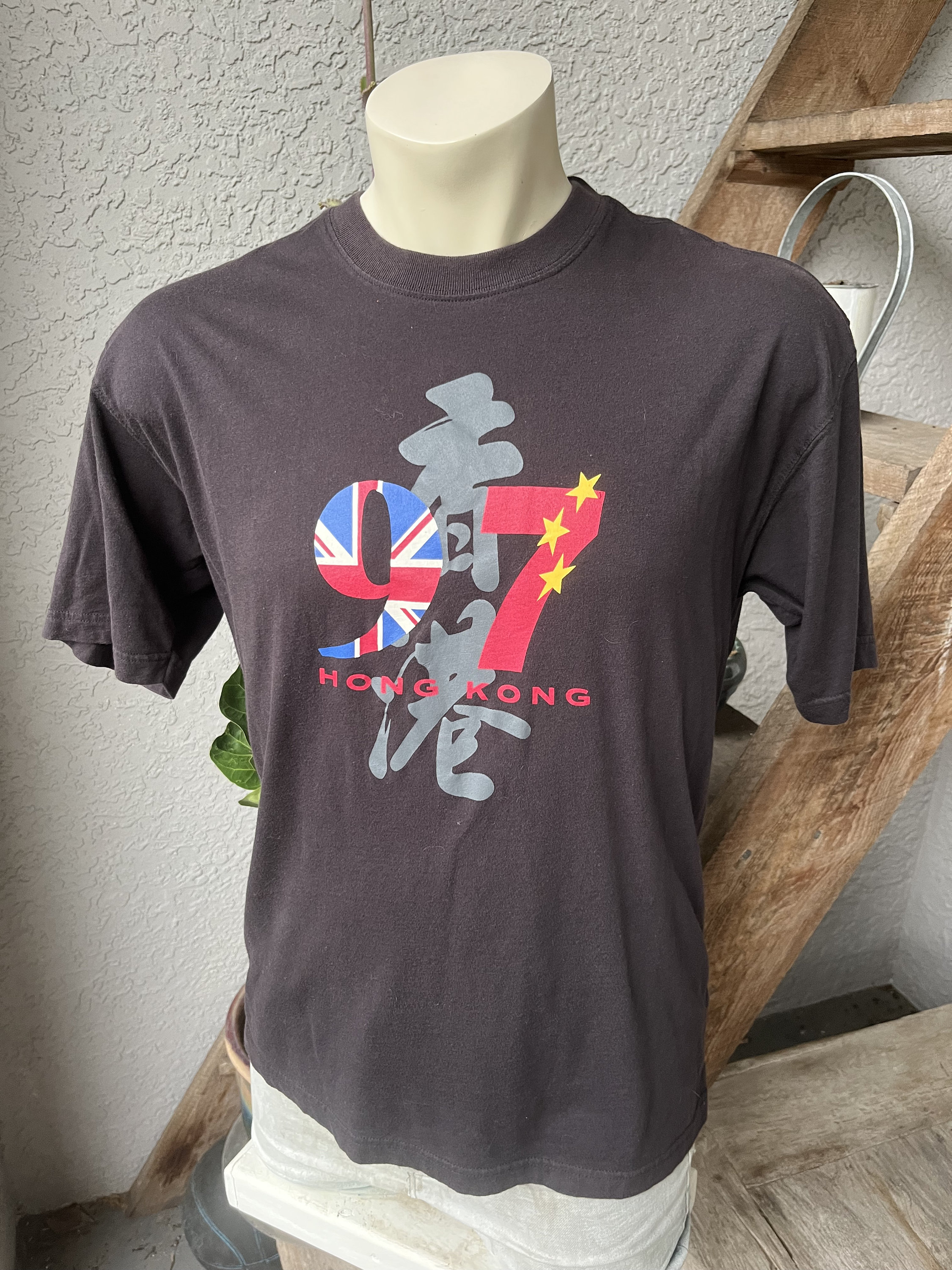 香港　イギリス軍地図　Tシャツ 媒体】 香港 イギリス軍地図 👝 Tシャツ