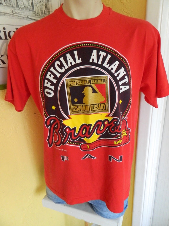 Atlanta Braves Baseball 1990s MLB Vintage Tee Shirt - Size X