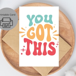 Tienes esta tarjeta imprimible / Tarjeta de aliento / Tarjeta para imprimir fácilmente en casa / Tarjeta motivacional para imprimir en casa / Tarjeta de aliento