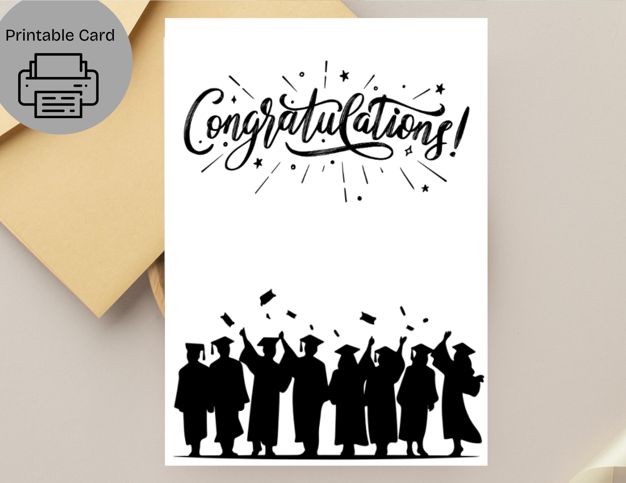 Congratulations Graduation Card: Printable Congrats Grad (PDF) - Etsy