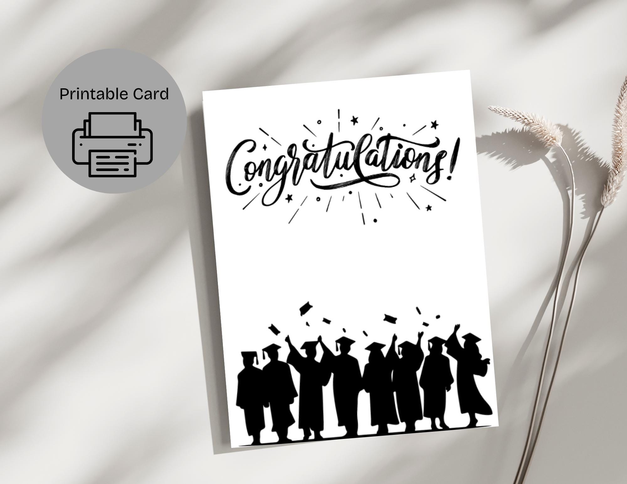 Congratulations Graduation Card: Printable Congrats Grad (PDF) - Etsy