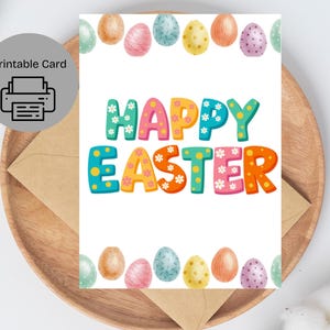 Joyeuses Pâques | Carte Imprimable Pâques | Téléchargement numérique | Carte de Pâques imprimable | Joyeuses Pâques carte en téléchargement numérique