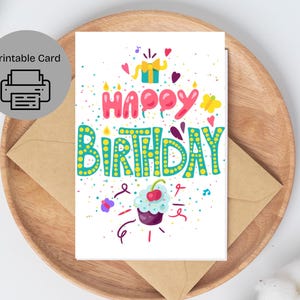 Printable Birthday Card | Birthday Card Printable | Digital Birthday Card | Printable Happy Birthday Card | Birthday Card Digital Download