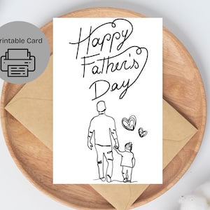 Printable Father&#39;s Day Card | Father and Son Printable | Digital Father&#39;s Day | Printable Father&#39;s Day |Father&#39;s DayCard Digital Download