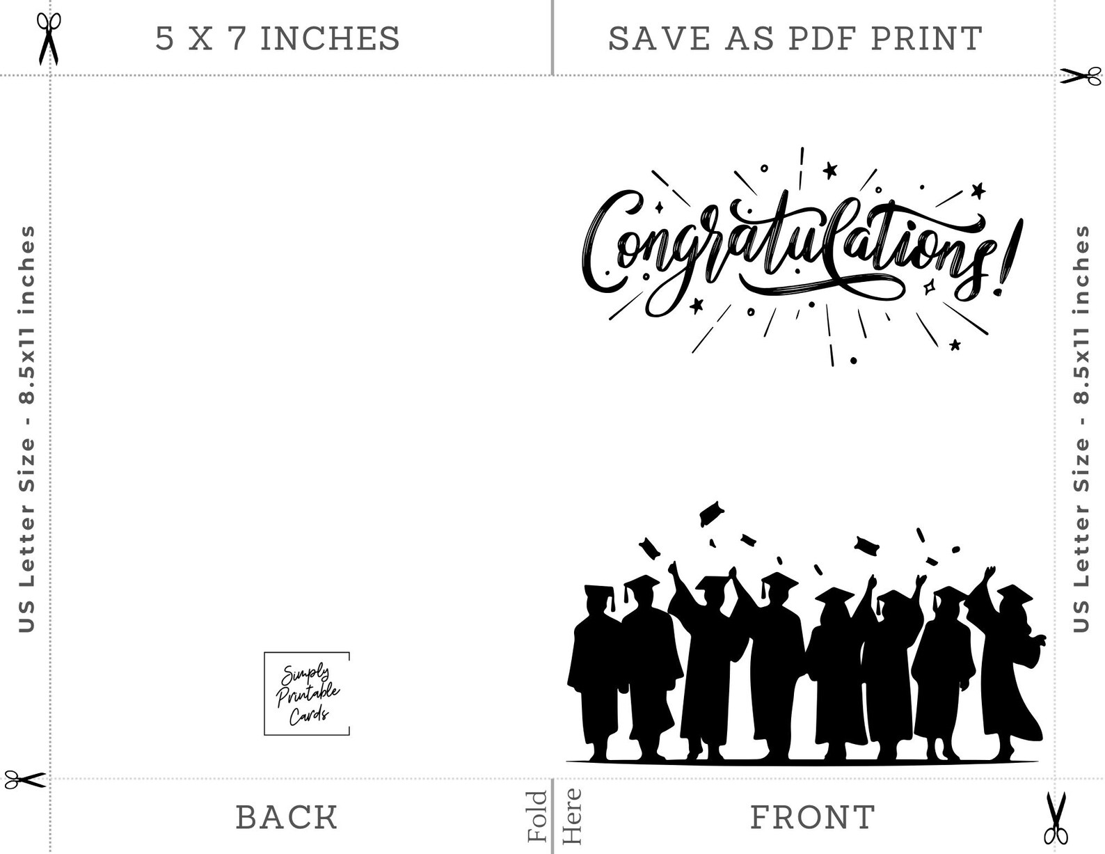 Congratulations Graduation Card: Printable Congrats Grad (PDF) - Etsy