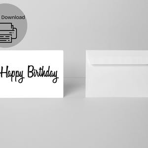 Busta di buon compleanno / Busta A7 stampabile per una cartolina 5x7 / Stampa PDF su busta 8,5x11 / Stampa a casa / Stampa, taglia, piega e incolla