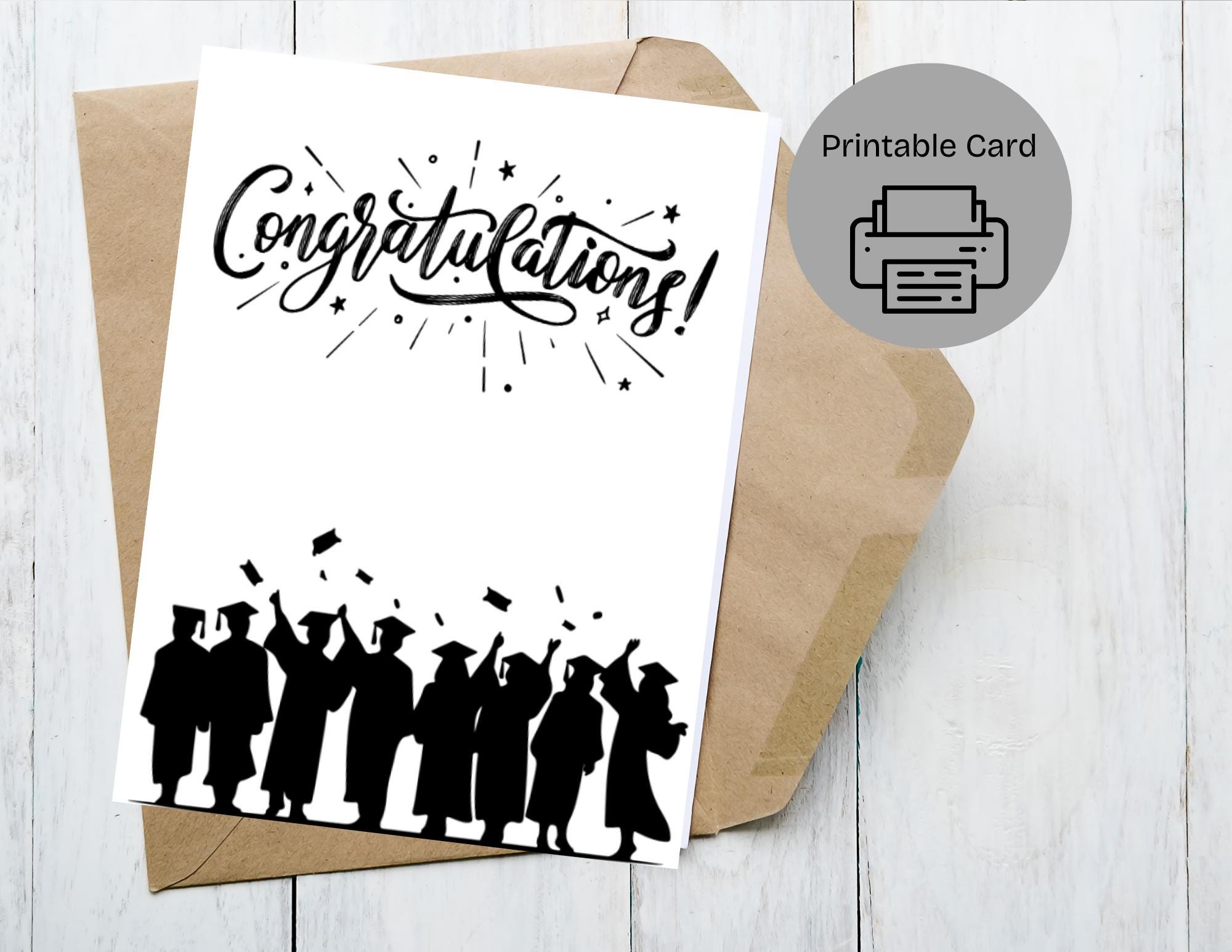 Congratulations Graduation Card: Printable Congrats Grad (PDF) - Etsy
