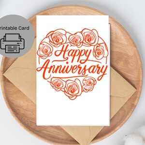 Tarjeta imprimible de feliz aniversario, tarjeta imprimible para él, tarjeta imprimible para ella, tarjeta de celebración de aniversario,