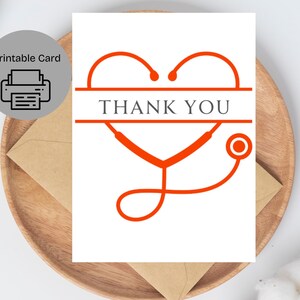 Thank You Medical Field Printable Card | Printable Thank You Card for Nurses week | Digital Download Thank You Card | Thank You Digital