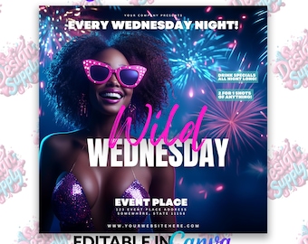 Urban Party Flyer: Wild sodassmittlook Club Vorlage (Canva Editierbar)