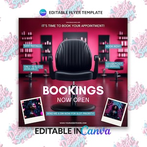 hair Stylist Flyer Canva Template | Event Flyer Editable | Instagram Post | Social Media Post