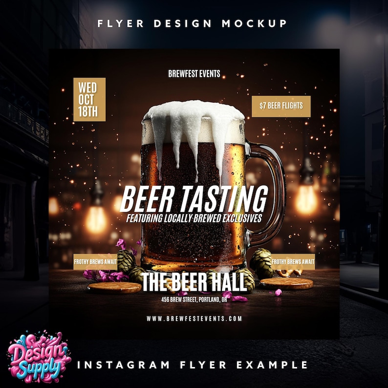 Beer Flyer Template Editable Canva Design For Beer Event Customize beer-flyer-template-editable-canva-design-for-beer-event-customize