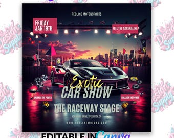 Car Show Flyer Template | Car Show Template | Carshow Flyer | Car and Bike Show | Formula 1 Flyer | Car Show Flyer | Carshow Flyer