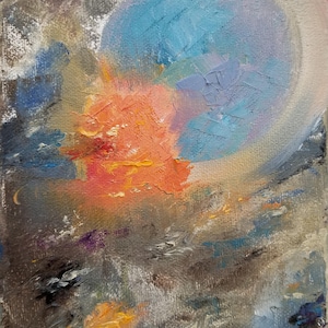 original oil painting outer space galaxy meteor earth planet cosmos astronomy astronaut space painting canvas gift home decoration decor art