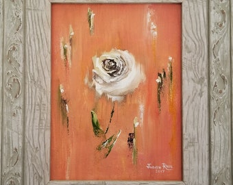 original oil painting flower rose paintings floral painting garden impressionism framed home flowers wall decor art surrealism unique canvas