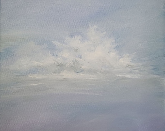 original oil painting cloud cloudscape clouds sky nature home living decor wall canvas artwork artistic unique serenity gift handpainted art