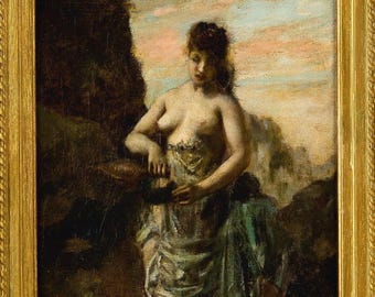 French art by Henri Gervex, Oil Painting, Impressionism et la mod,  French Empire Frame