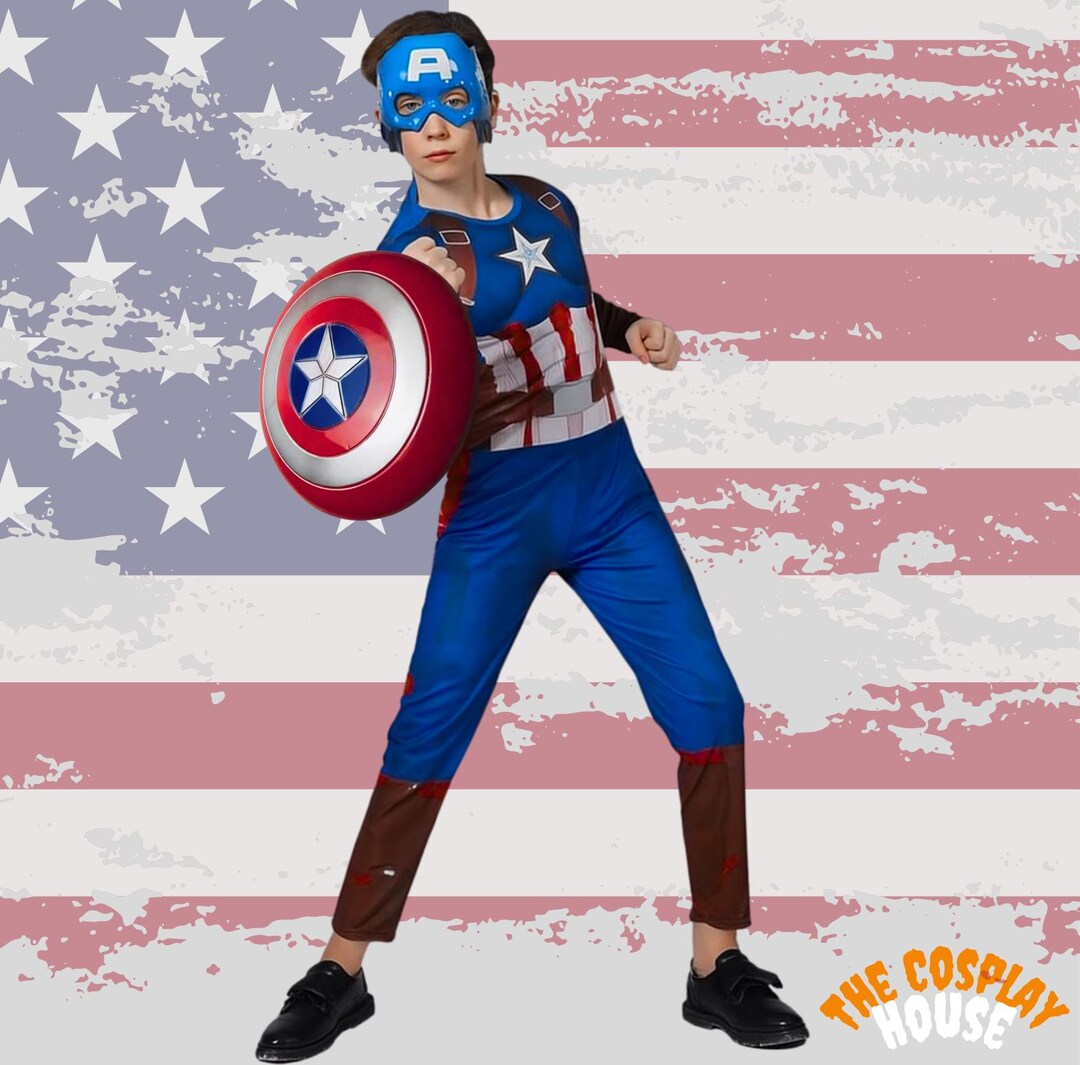Captain America Kids Costume Marvel Superhero Jumpsuit Boys — free download
