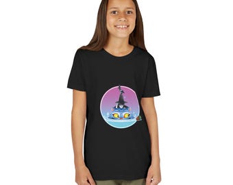 Derpy Cat K-Pop Demon Hunters Youth Tee, Kawaii Anime Graphic