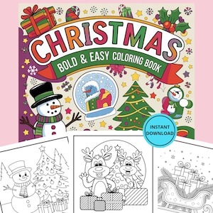 Festive Fun for Kids: 100 Digital Christmas Coloring Pages Festive Activities For Kids 3-8 Printable Instant Digital Download PDF