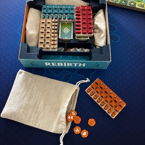 Inserto per Rebirth | Organizer stampato in 3D | Contenitore per scatole di gioco Rebirth | Contenitore per inserti di giochi da tavolo | Accessori per Rebirth