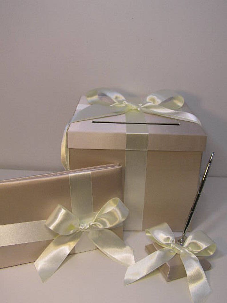 Wedding /quinceañera/sweet 16 Card Box 4sets/ 1-tier Gold & Red Card ...