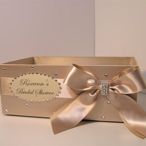 Wedding Program Box/Champagne Amenities Box Bubble Box Favor Box Bathroom Accessories Box Handkerchiefs Box Centerpiece-Customize your color Add Monogram