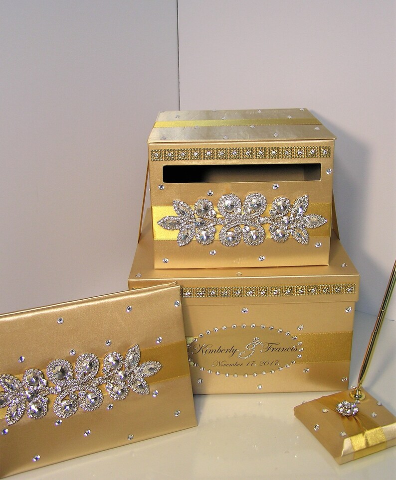 Wedding Guest Book and Pen Set custom Made with Your Colors Etsy