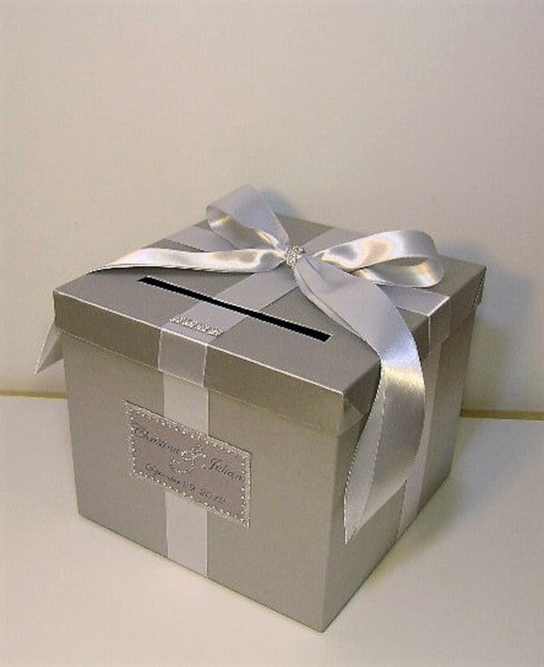 Wedding /Quinceañera/Sweet 16 Card Box Silver Gift Card Box Etsy
