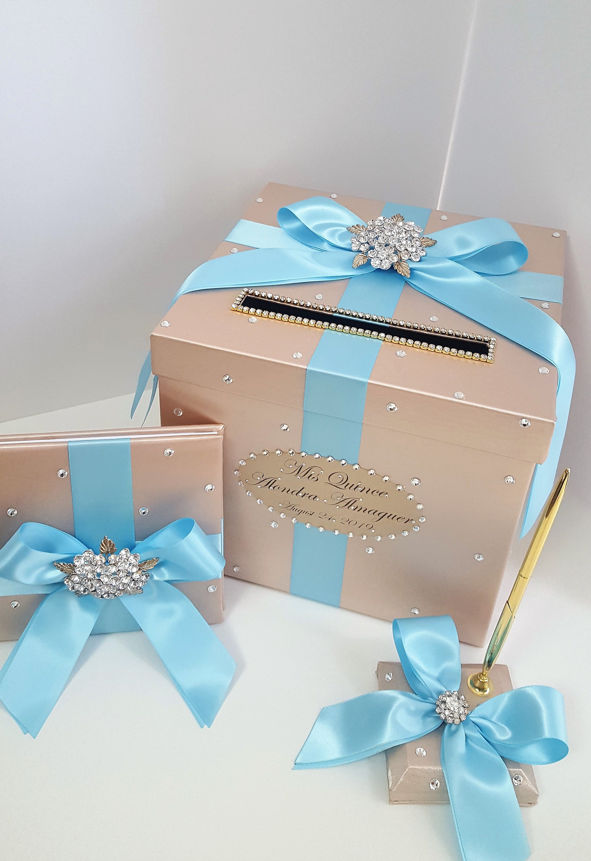 Wedding / Quinceañera / Sweet 16 Card Box Sets / 1-tier Gold, Champagne ...