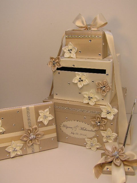 Wedding /quinceañera/sweet 16 Card Box Sets/1-tier Champagne Card Box ...