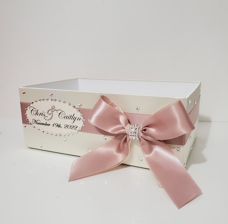 Wedding Program Box/Champagne Amenities Box Bubble Box Favor Box Bathroom Accessories Box Handkerchiefs Box Centerpiece-Customize your color image 2